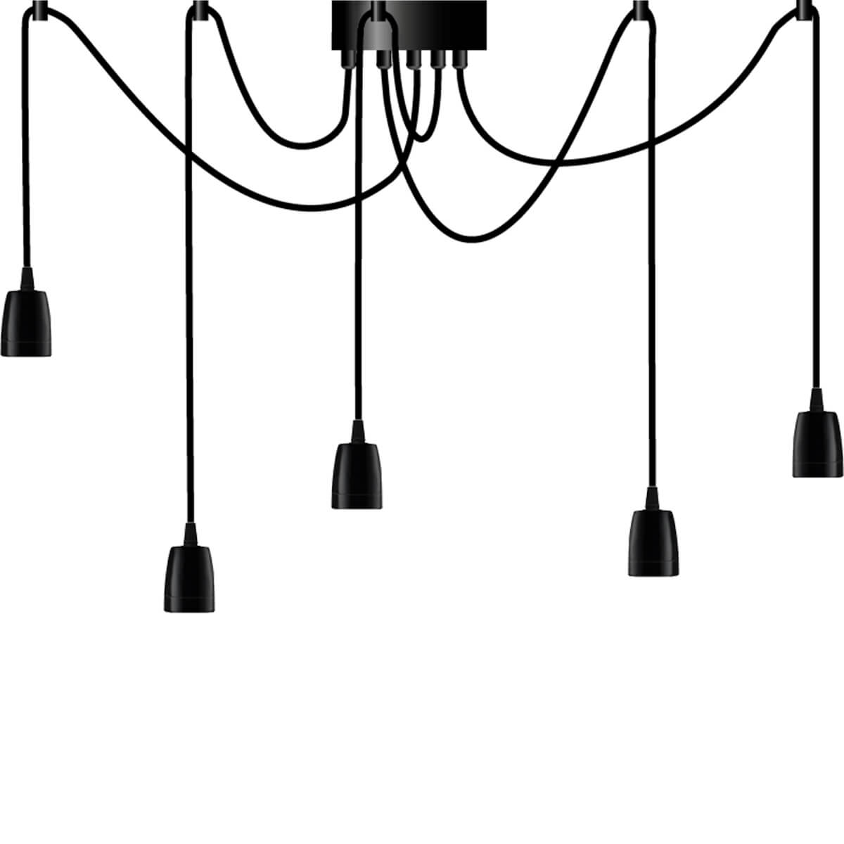 Phoenix 5 black Pendant Light - Dunvara Kitchen & Interior Design