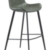 Vintage green barstool with black legs